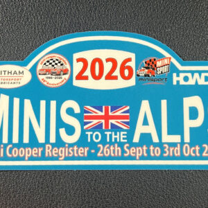 Sticker Minis To The Alps 2026 85mm wide - MCR